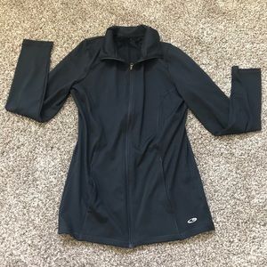 Black Workout Zip-Up Jacket